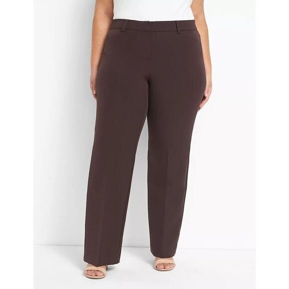 NWT Lane Bryant "The Houston" Grey Straight Leg Dress/Trouser Pants size 16R - Picture 9 of 9